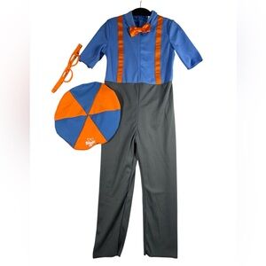 Blippi kidsCostume Jumpsuit with Hat and Bow Tie , and sunglasses